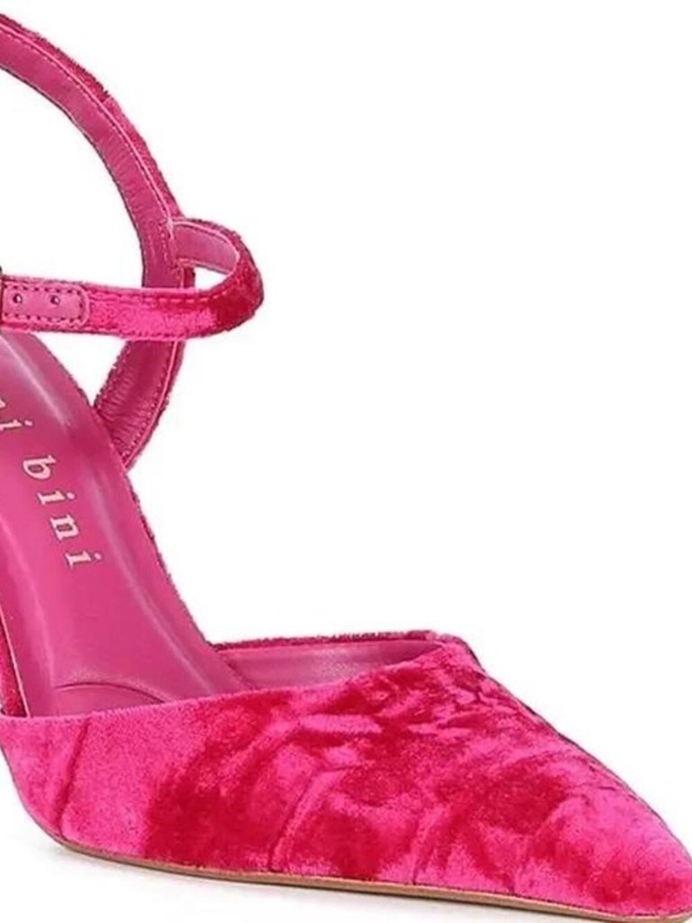 NWT Gianni Bini Geno Velvet Pointed Toe Slingback Heels Hot Pink Sz 6.5 - Picture 8 of 8